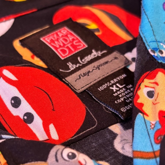 Disney Pixar Reyn Spooner Shirt XXL Camp Hawaiian D23 Expo 2017 John Lasseter - Picture 2 of 5